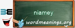 WordMeaning blackboard for niamey